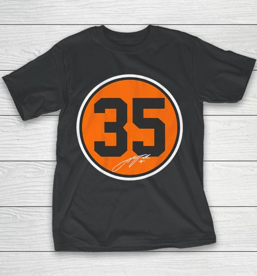 Justin Verlander Houston Astros Number Circle Youth T-Shirt