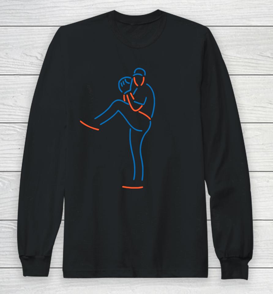 Justin Verlander New York Mets Neon Long Sleeve T-Shirt