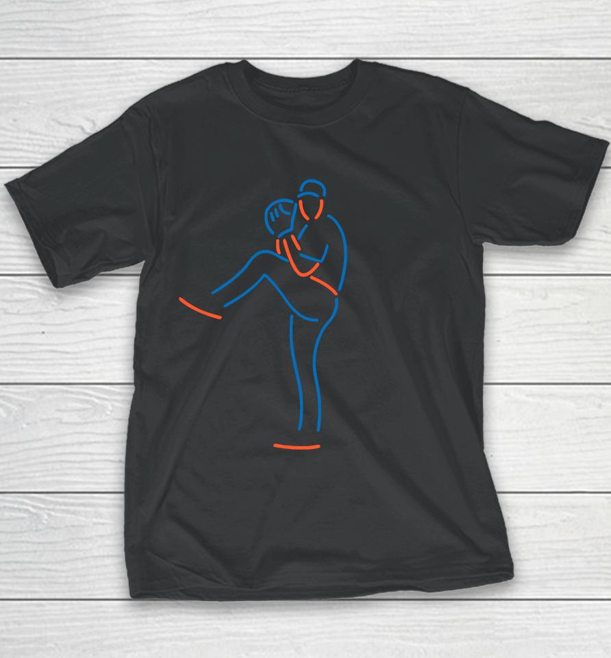 Justin Verlander New York Mets Neon Youth T-Shirt