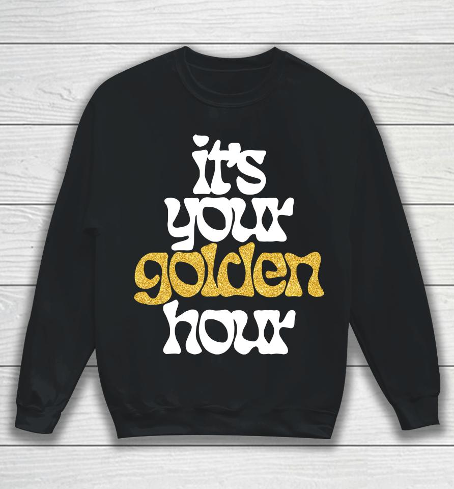 Jvke Golden Hour Gold Shimmer Sweatshirt