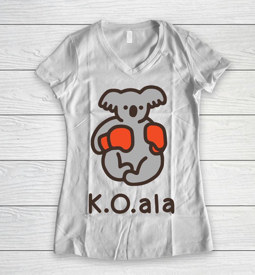 K O Ala Women V-Neck T-Shirt