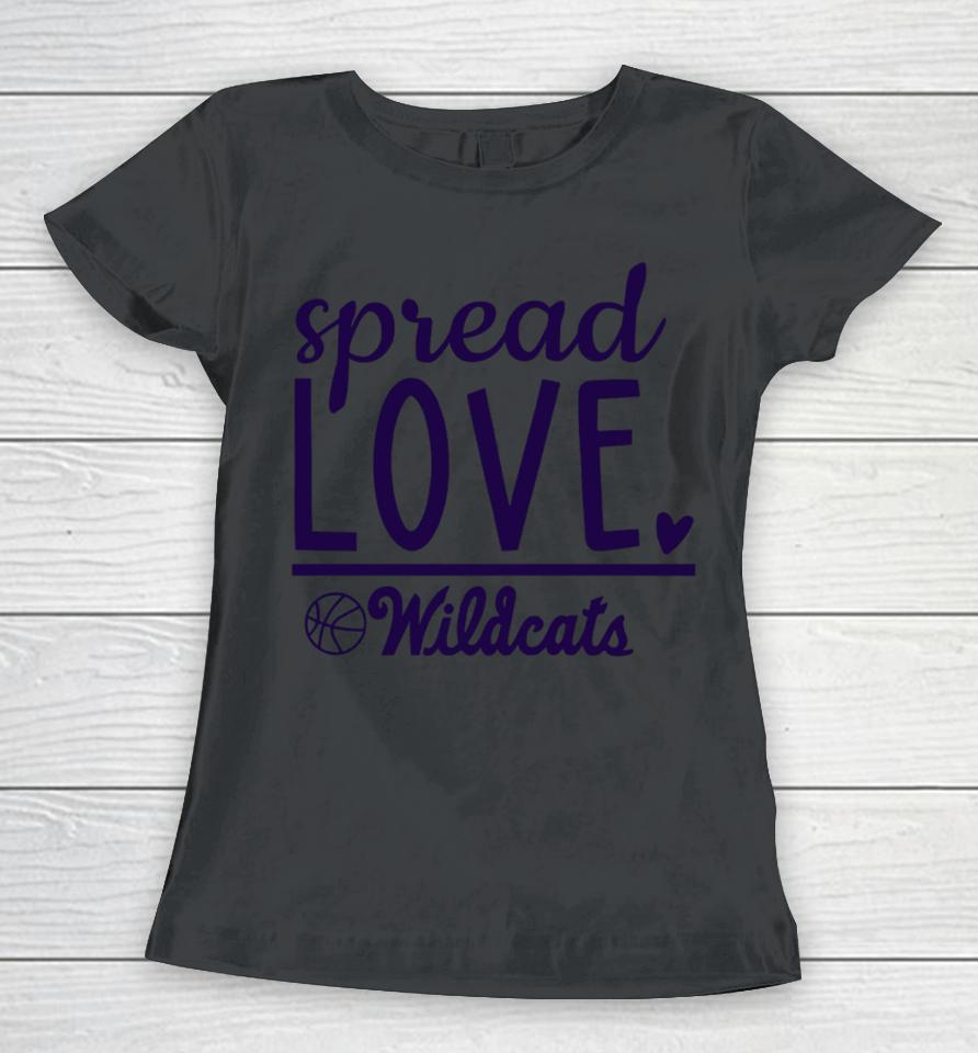 K-State Men’s Basketball Spread Love Wildcats Women T-Shirt
