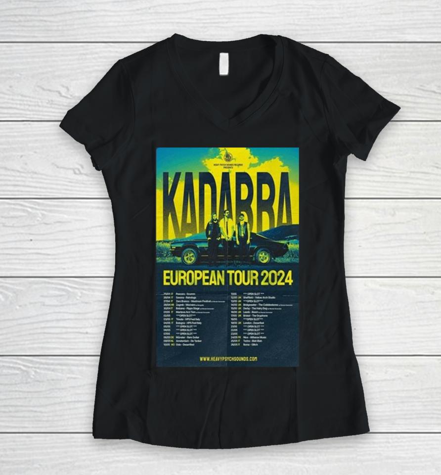Kadabra Band European Tour 2024 Women V-Neck T-Shirt