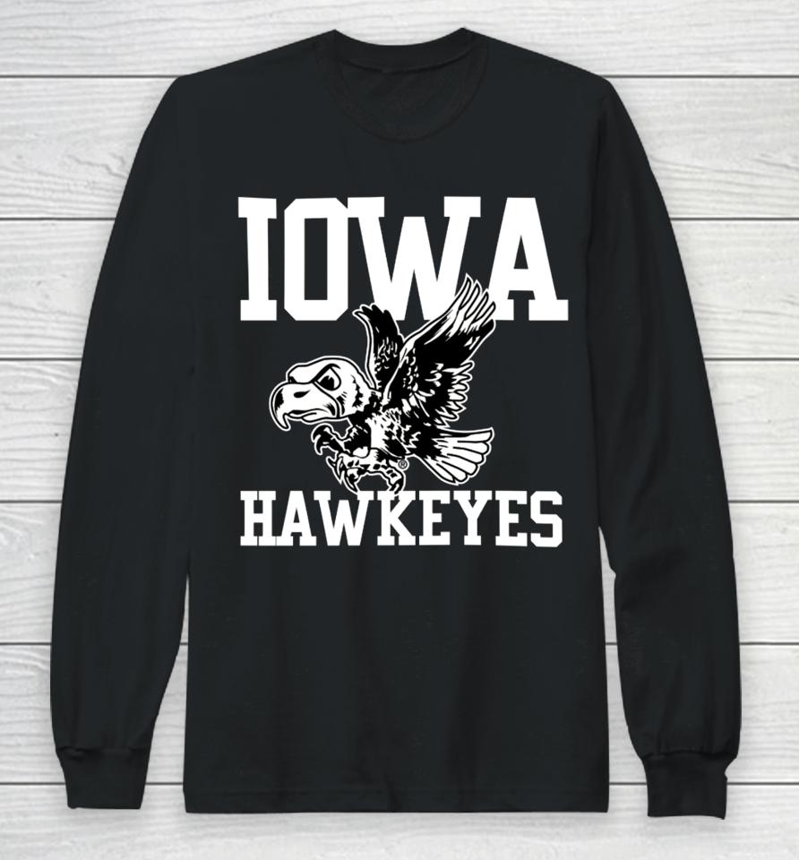 Kadyn Proctor Wearing Iowa Hawkeyes Flying Herky Long Sleeve T-Shirt