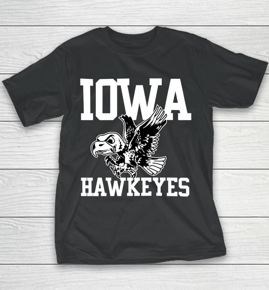 Kadyn Proctor Wearing Iowa Hawkeyes Flying Herky Youth T-Shirt
