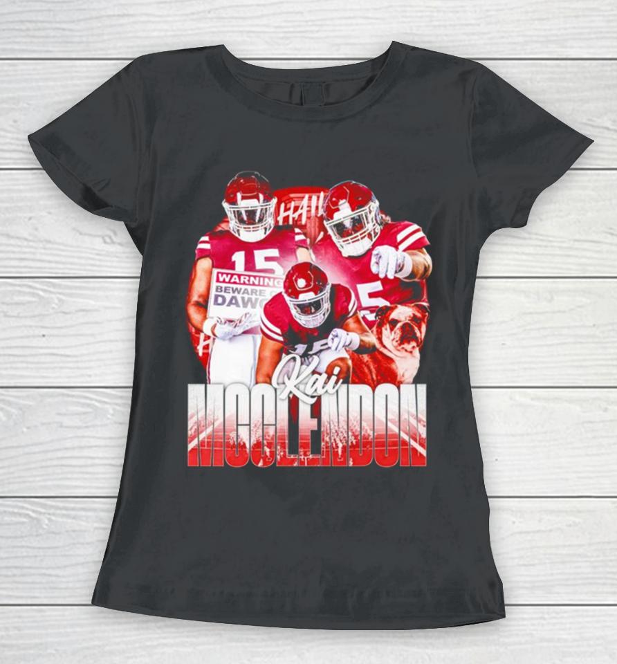 Kai Mcclendon Mississippi State Bulldogs Football Graphic Poster Women T-Shirt