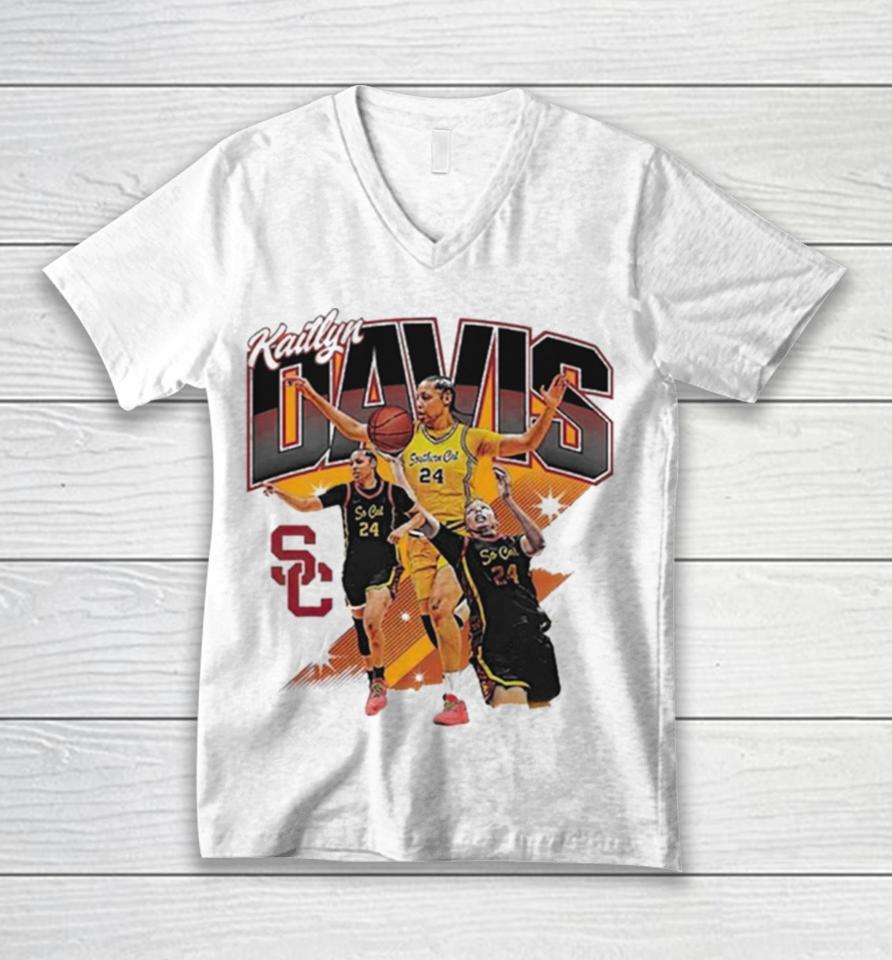 Kaitlyn Davis Usc Trojans 2024 Ncaa Women’s Basketball Post Season Unisex V-Neck T-Shirt