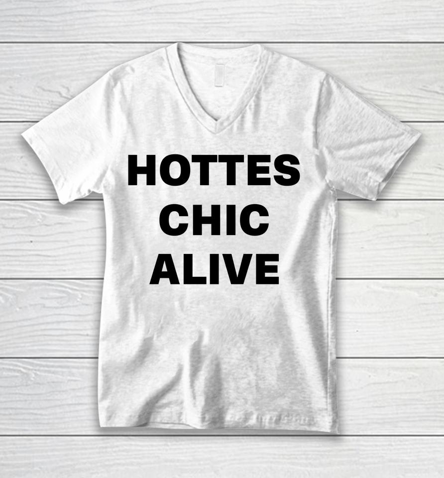 Kaliii Wearing Hottest Chic Alive Unisex V-Neck T-Shirt
