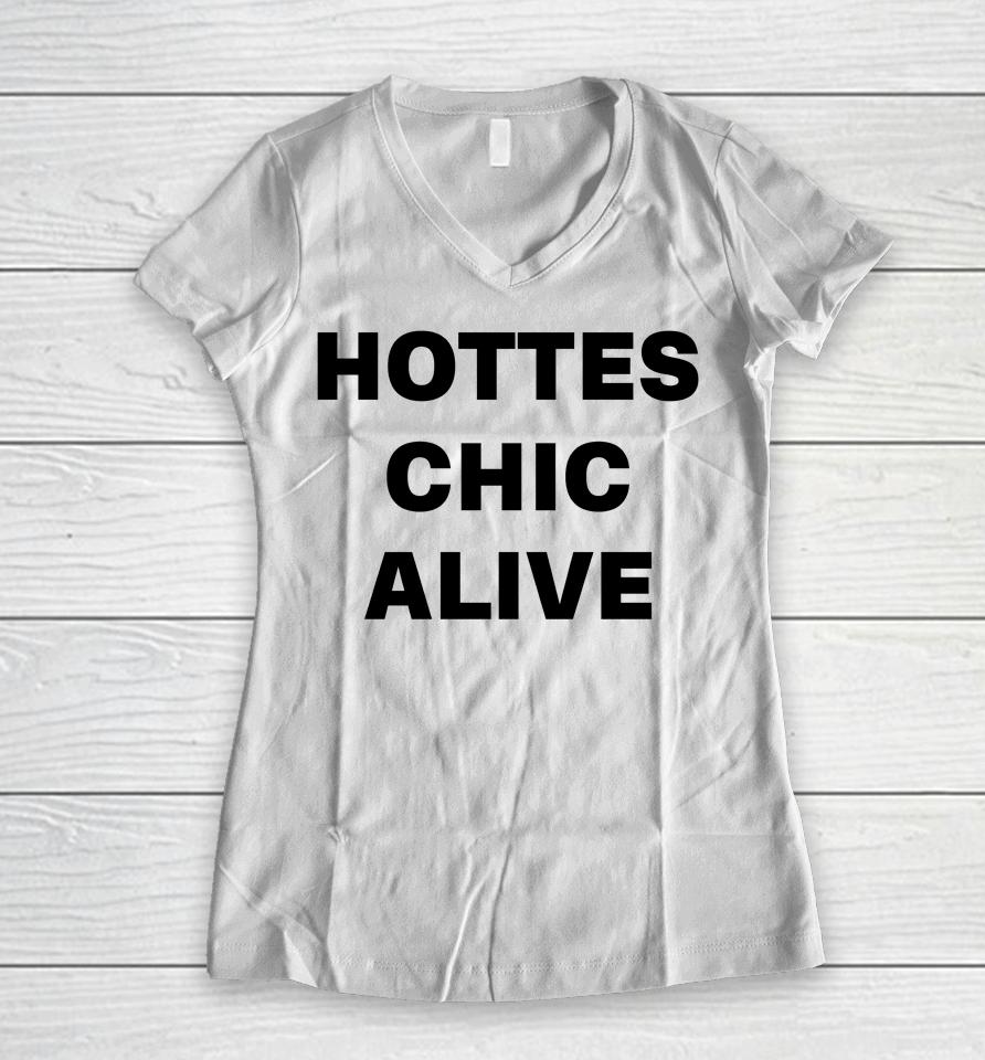 Kaliii Wearing Hottest Chic Alive Women V-Neck T-Shirt