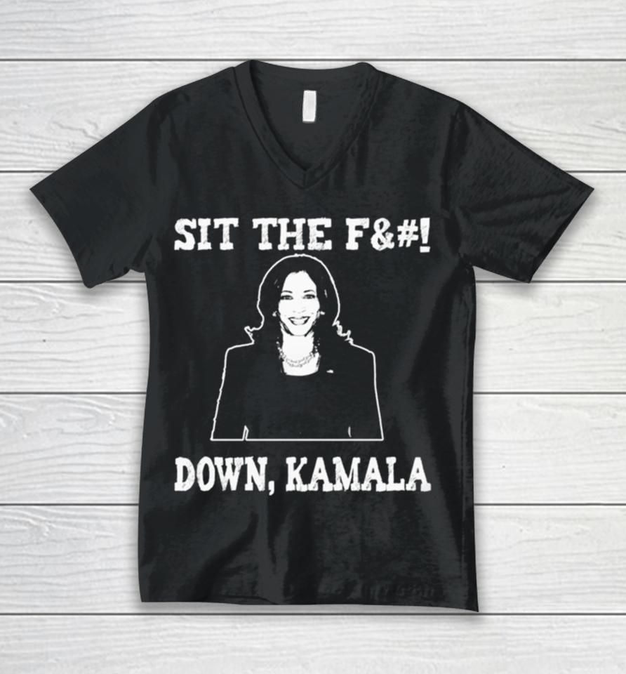 Kamala Harris Sit The Fuck Down Kamala Unisex V-Neck T-Shirt
