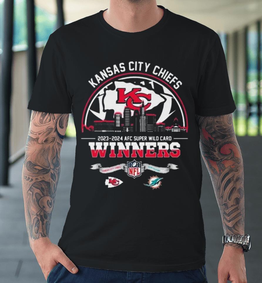 Kansas City Chiefs 2023 2024 Afc Super Wild Card Winners Nfl Playoffs Premium T-Shirt