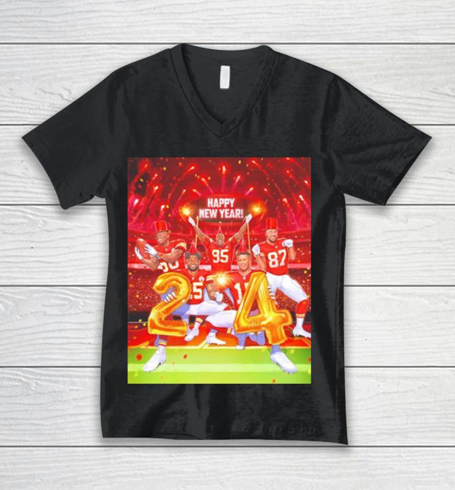 Kansas City Chiefs 2023 Was One To Remember Happy New Year Chiefs Kingdom Unisex V-Neck T-Shirt