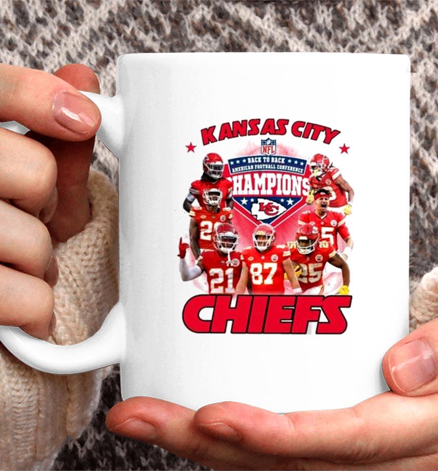 Kansas City Chiefs Afc Champions 2024 Back To Back Nfl Coffee Mug