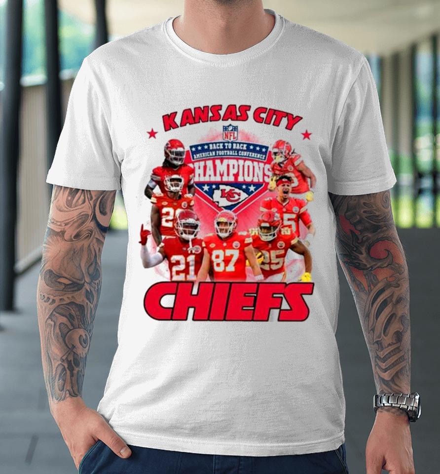 Kansas City Chiefs Afc Champions 2024 Back To Back Nfl Premium T-Shirt