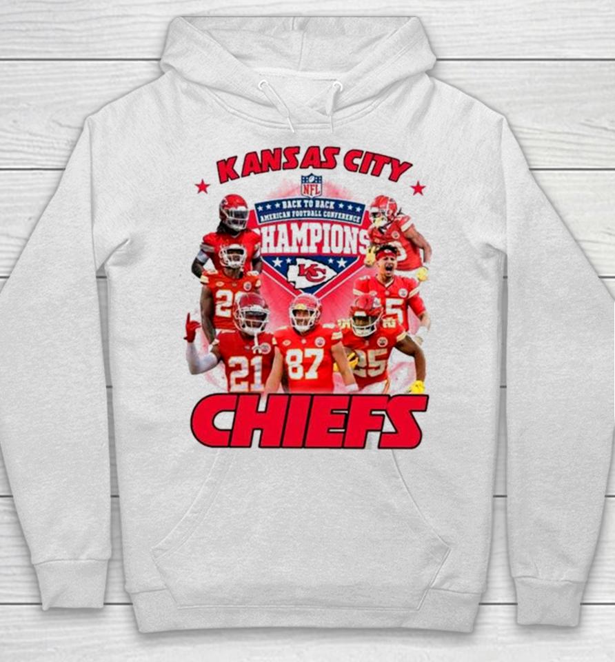Kansas City Chiefs Afc Champions 2024 Back To Back Nfl Hoodie
