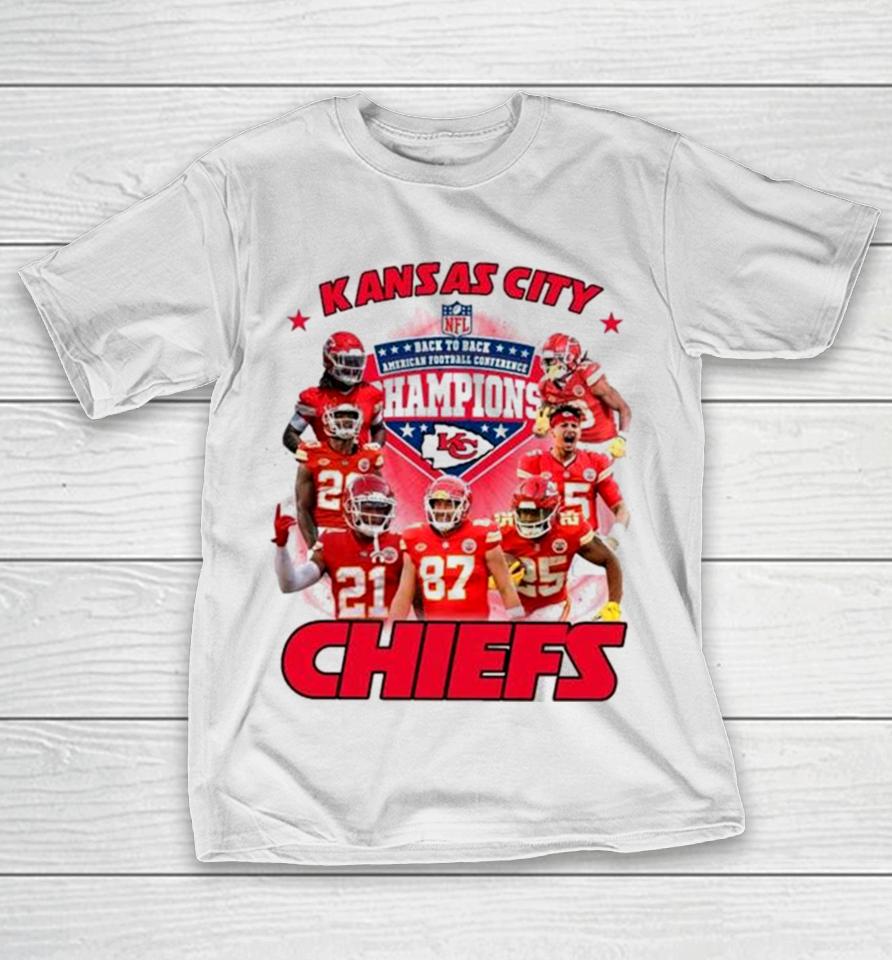 Kansas City Chiefs Afc Champions 2024 Back To Back Nfl T-Shirt
