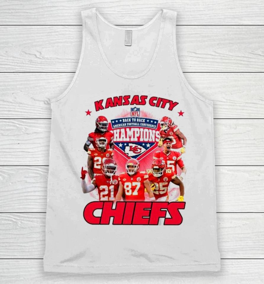 Kansas City Chiefs Afc Champions 2024 Back To Back Nfl Unisex Tank Top