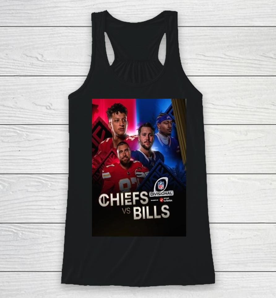 Kansas City Chiefs And Buffalo Bills Meet Up In The Nfl Divisional 2024 Racerback Tank