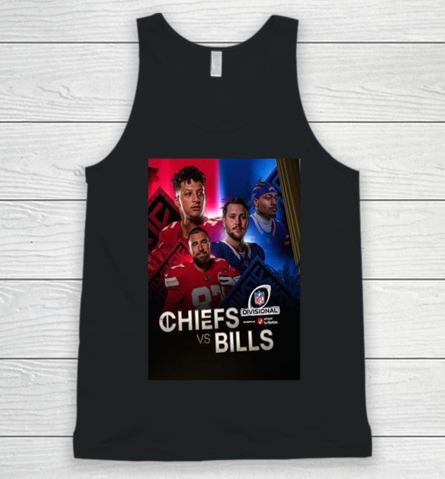Kansas City Chiefs And Buffalo Bills Meet Up In The Nfl Divisional 2024 Unisex Tank Top