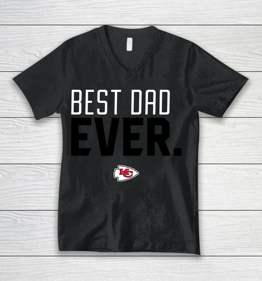 Kansas City Chiefs Best Dad Ever Team Unisex V-Neck T-Shirt