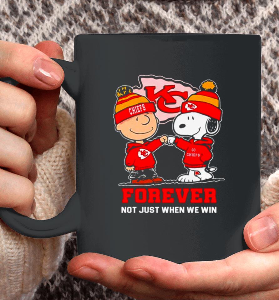 Kansas City Chiefs Charlie Brown And Snoopy Forever Not Just When We Win Coffee Mug