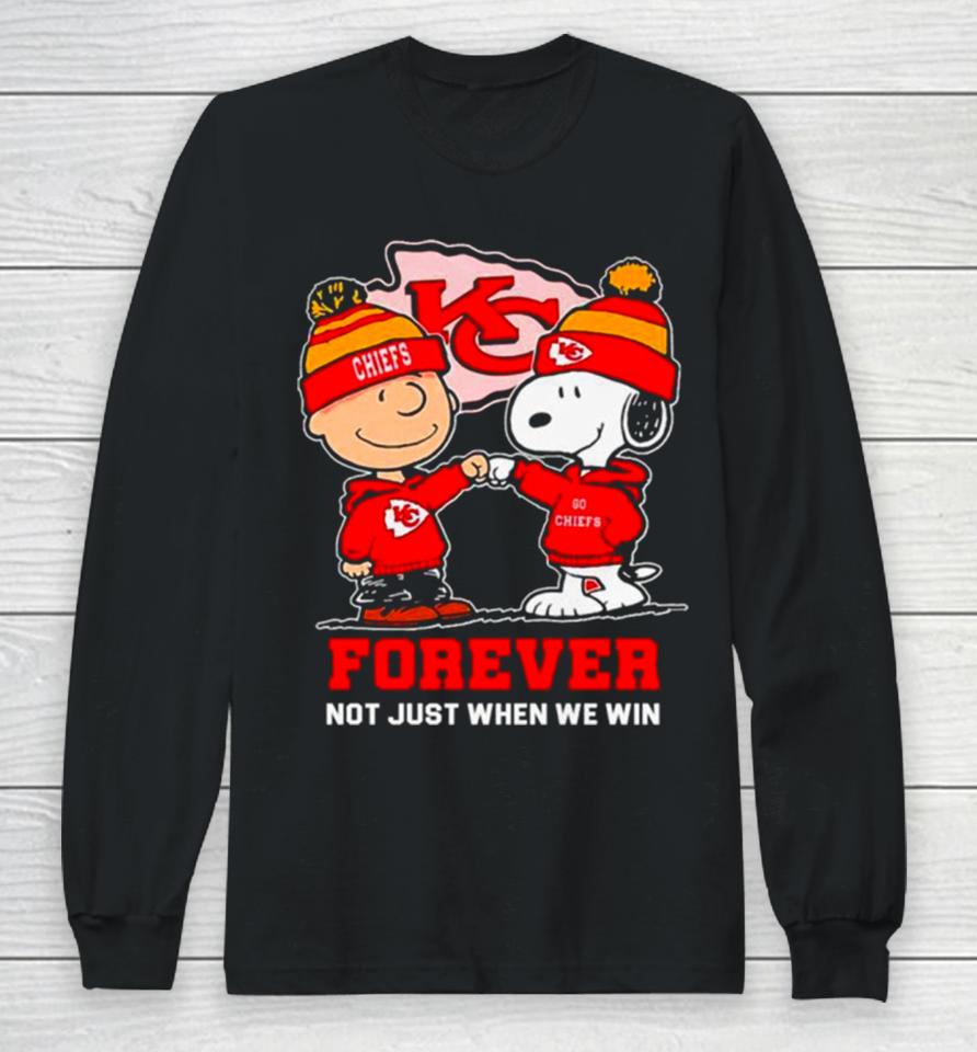 Kansas City Chiefs Charlie Brown And Snoopy Forever Not Just When We Win Long Sleeve T-Shirt