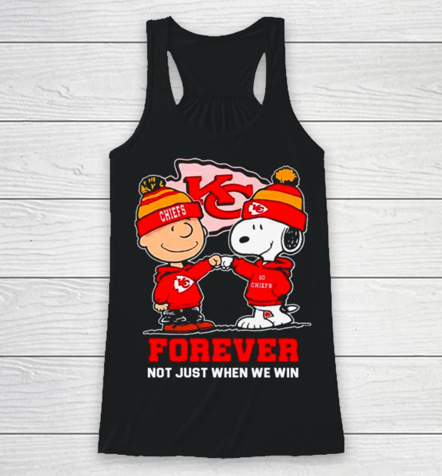 Kansas City Chiefs Charlie Brown And Snoopy Forever Not Just When We Win Racerback Tank