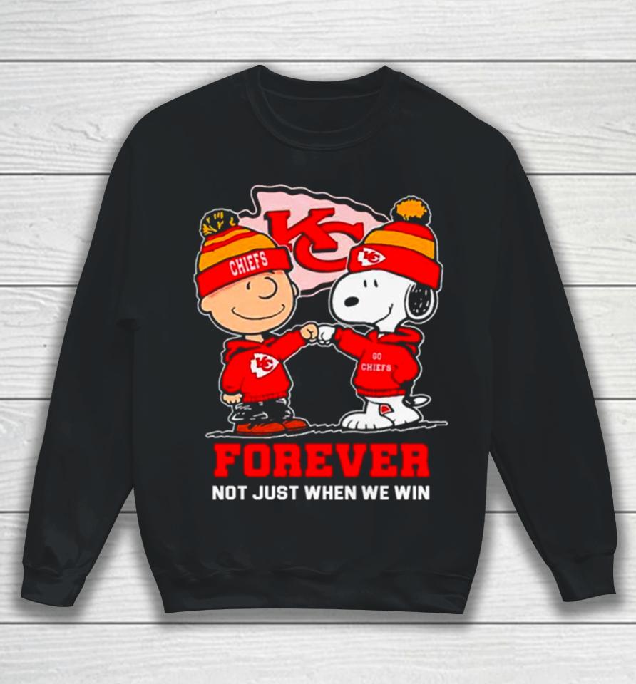 Kansas City Chiefs Charlie Brown And Snoopy Forever Not Just When We Win Sweatshirt