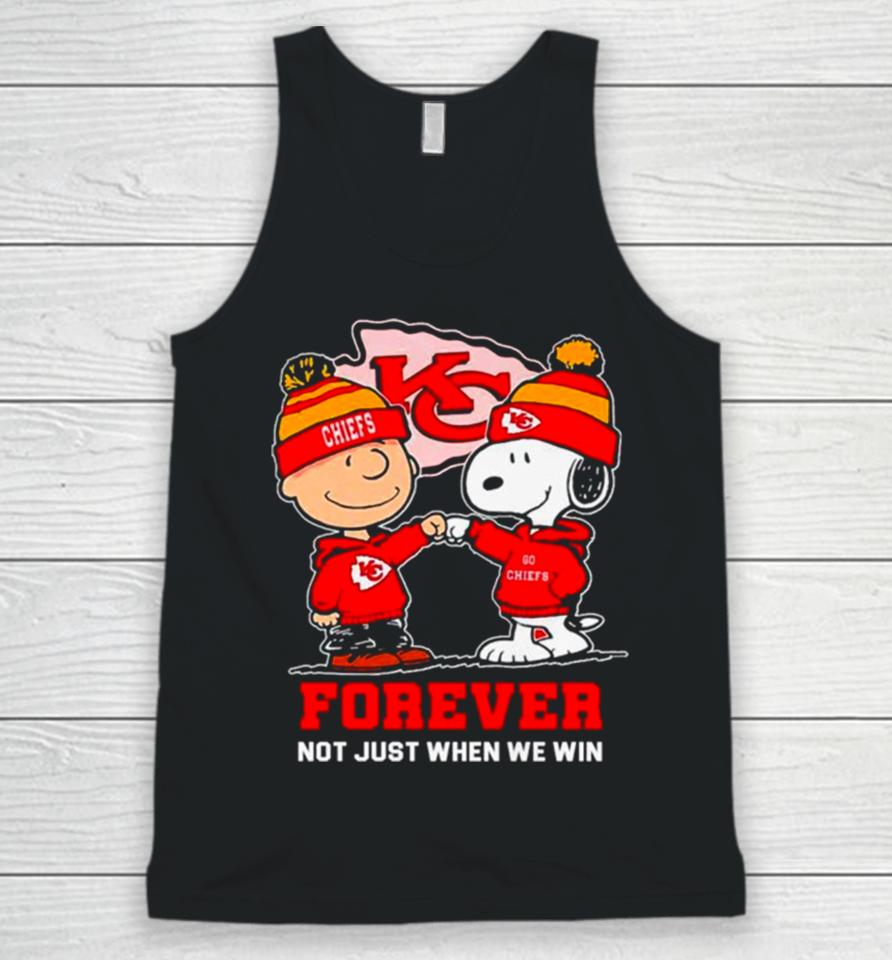 Kansas City Chiefs Charlie Brown And Snoopy Forever Not Just When We Win Unisex Tank Top