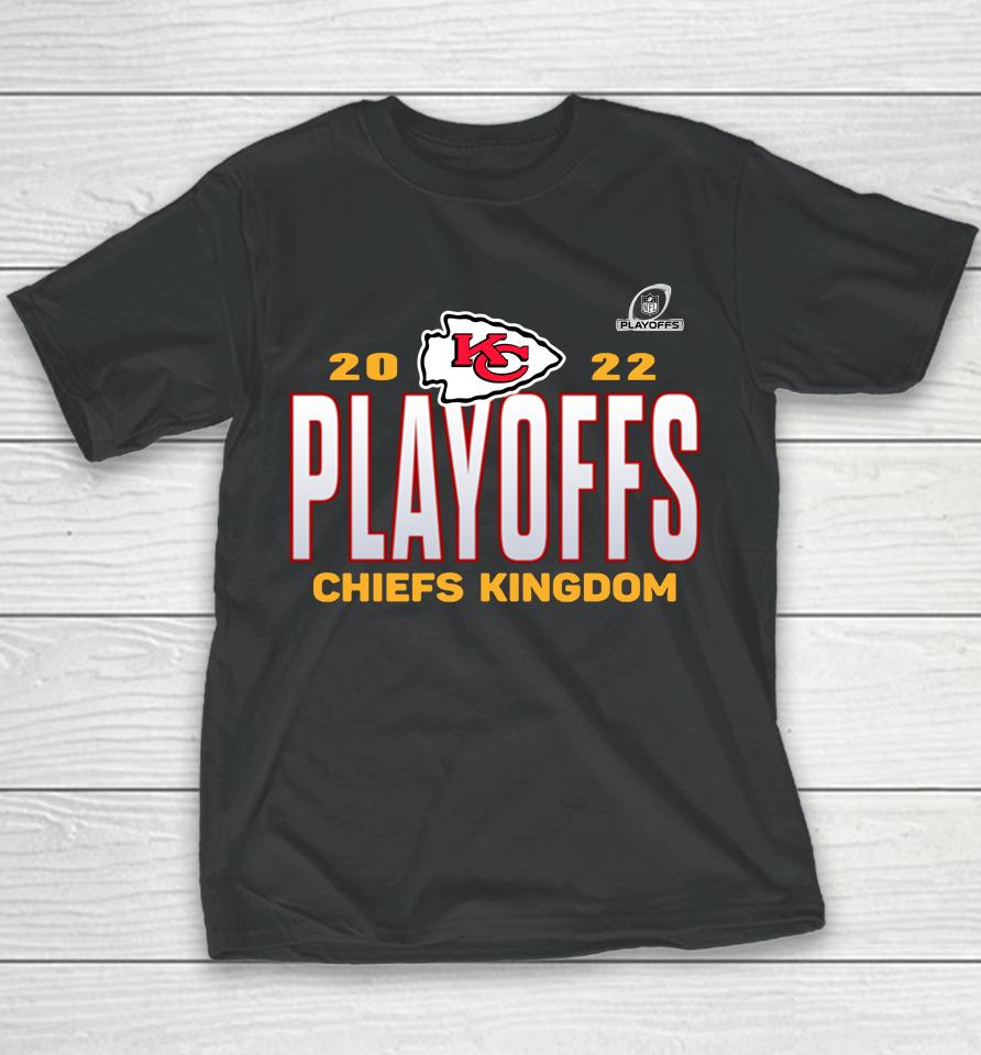 Kansas City Chiefs Fanatics Branded Charcoal 2022 Nfl Playoffs Our Time Youth T-Shirt