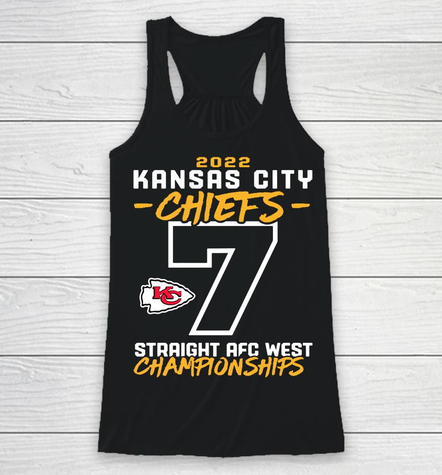 Kansas City Chiefs Fanatics Red Seventh-Straight Afc West Division Championship Racerback Tank