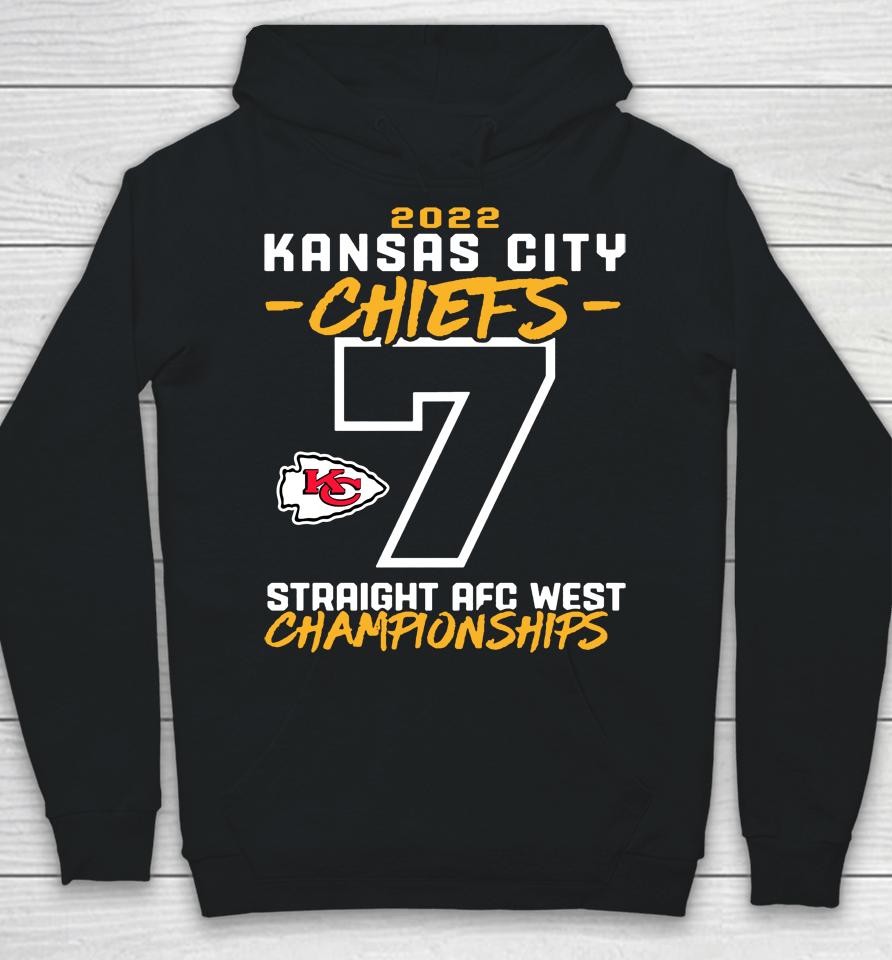 Kansas City Chiefs Fanatics Red Seventh-Straight Afc West Division Championship Hoodie