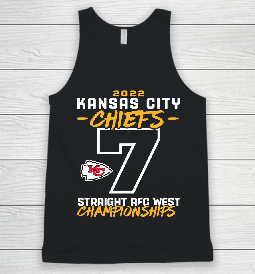 Kansas City Chiefs Fanatics Red Seventh-Straight Afc West Division Championship Unisex Tank Top