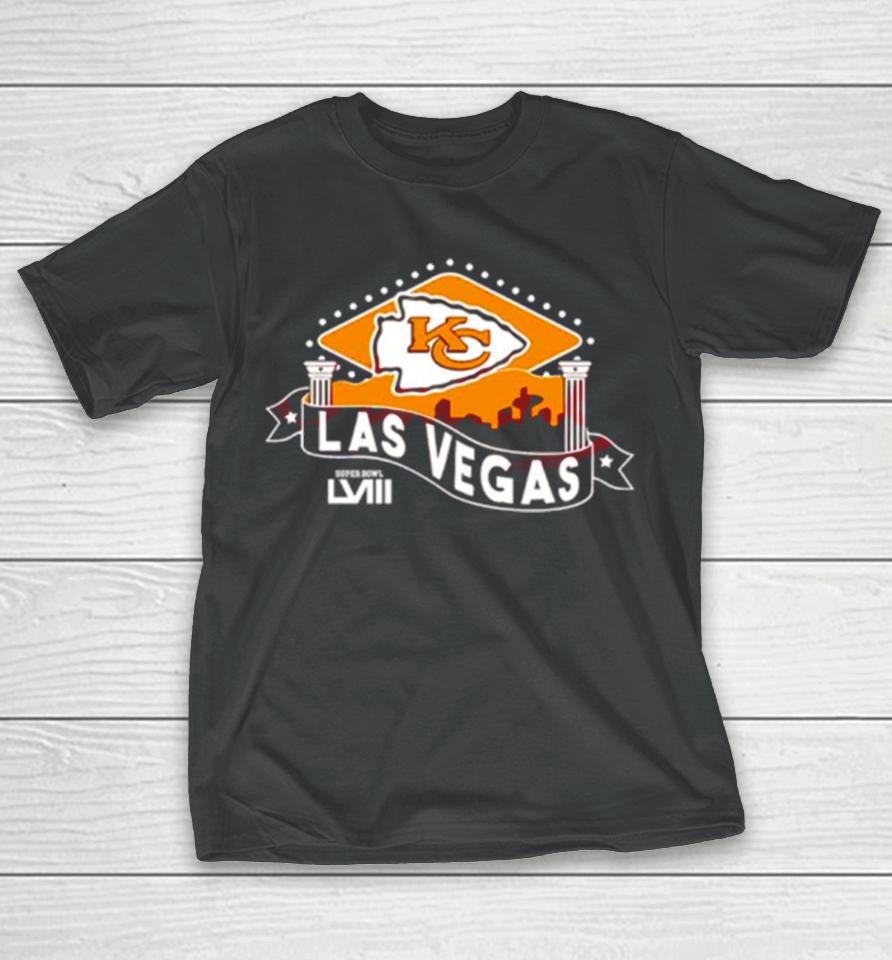 Kansas City Chiefs Football Las Vegas Super Bowl Lviii Football T-Shirt