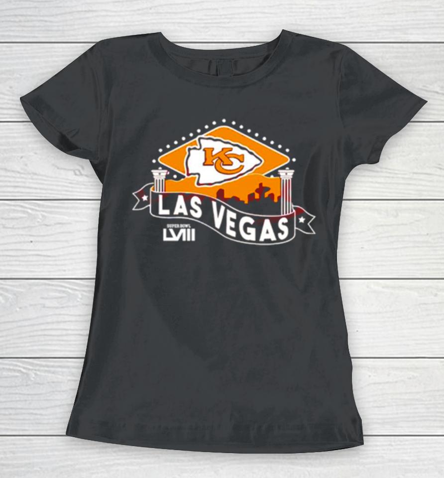 Kansas City Chiefs Football Las Vegas Super Bowl Lviii Football Women T-Shirt