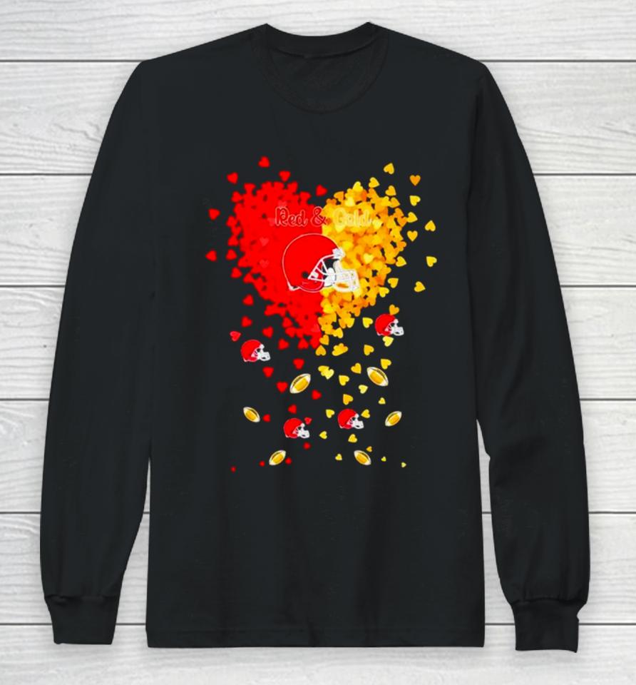 Kansas City Chiefs Football Red And Gold In My Heart Long Sleeve T-Shirt