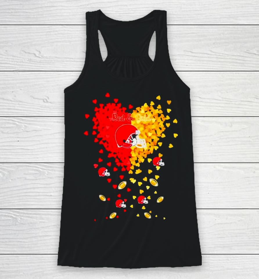 Kansas City Chiefs Football Red And Gold In My Heart Racerback Tank