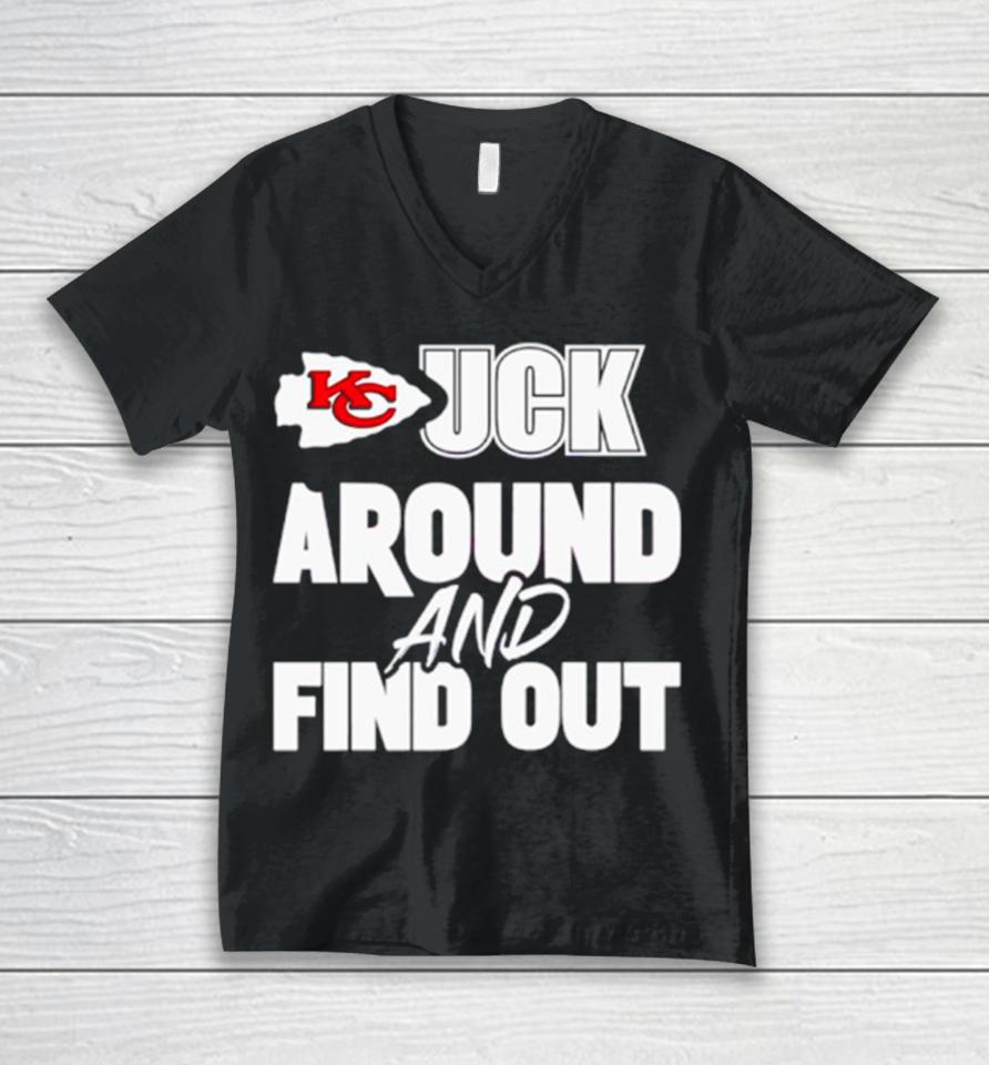Kansas City Chiefs Fuck Around And Find Out Unisex V-Neck T-Shirt