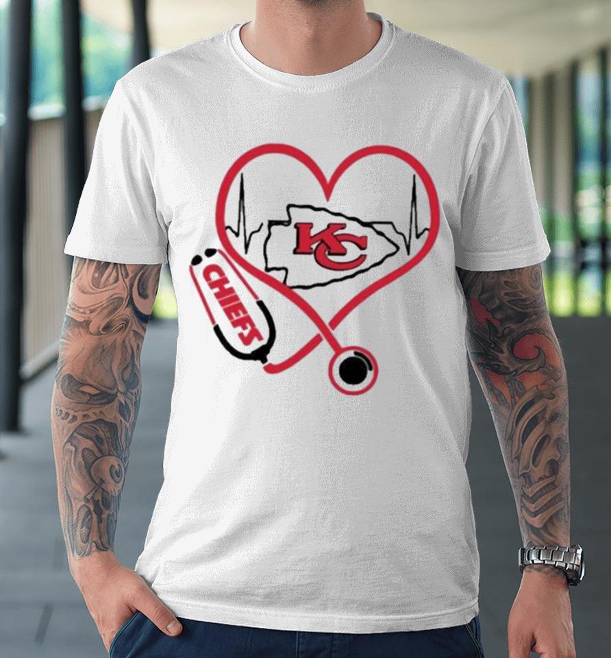 Kansas City Chiefs Heartbeat Nurse Premium T-Shirt