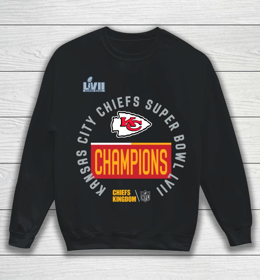 Kansas City Chiefs Kingdom 2023 Super Bowl Lvii Champions Sweatshirt