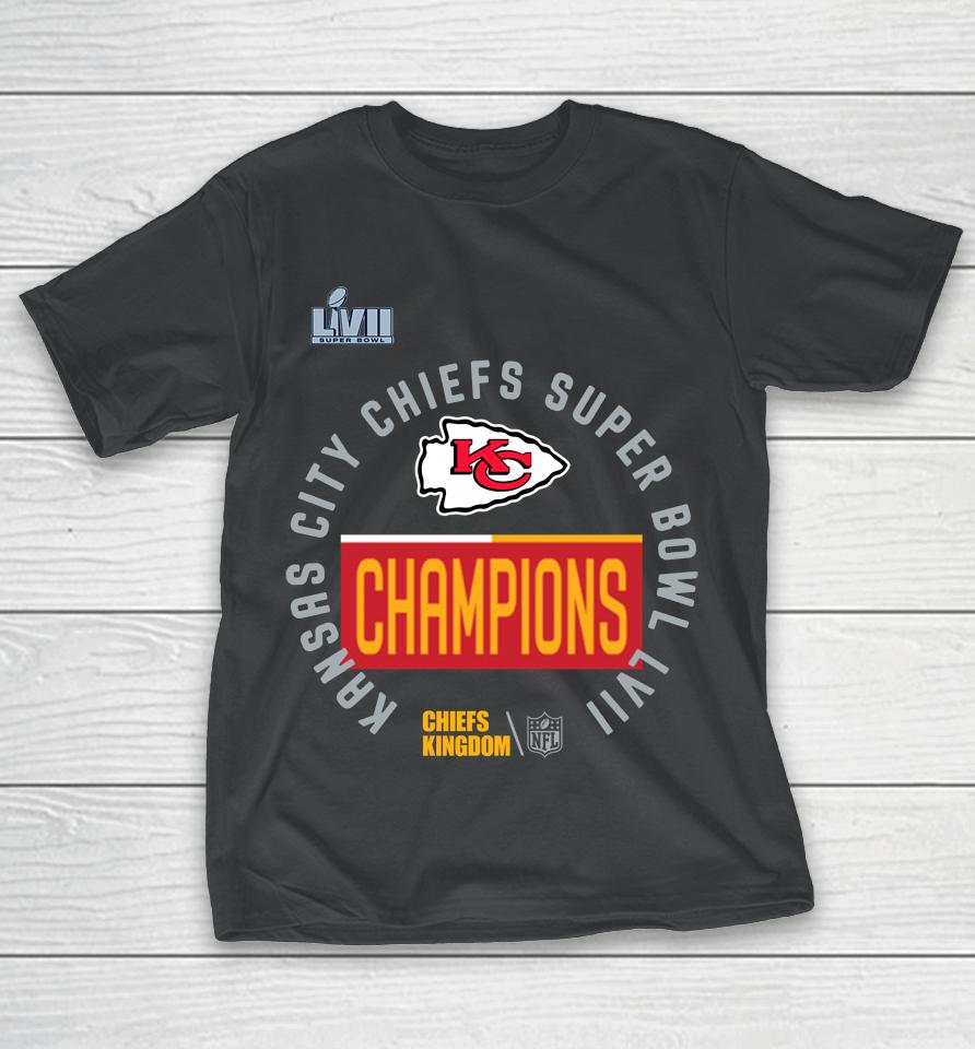 Kansas City Chiefs Kingdom 2023 Super Bowl Lvii Champions T-Shirt
