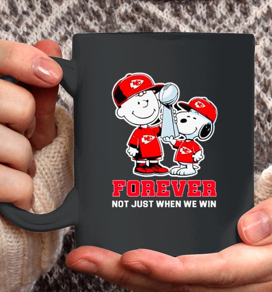 Kansas City Chiefs Nfl Charlie Brown And Snoopy Forever Not Just When We Win Coffee Mug