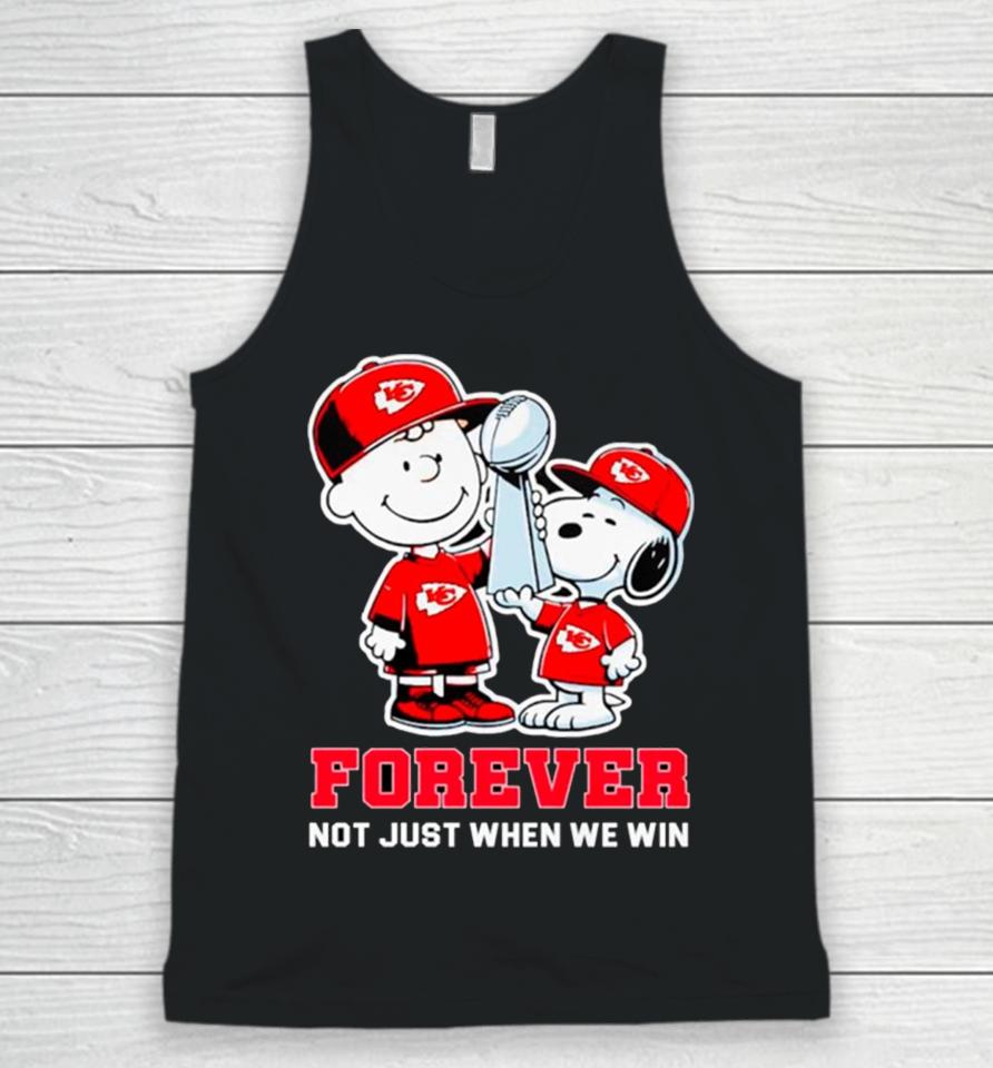 Kansas City Chiefs Nfl Charlie Brown And Snoopy Forever Not Just When We Win Unisex Tank Top