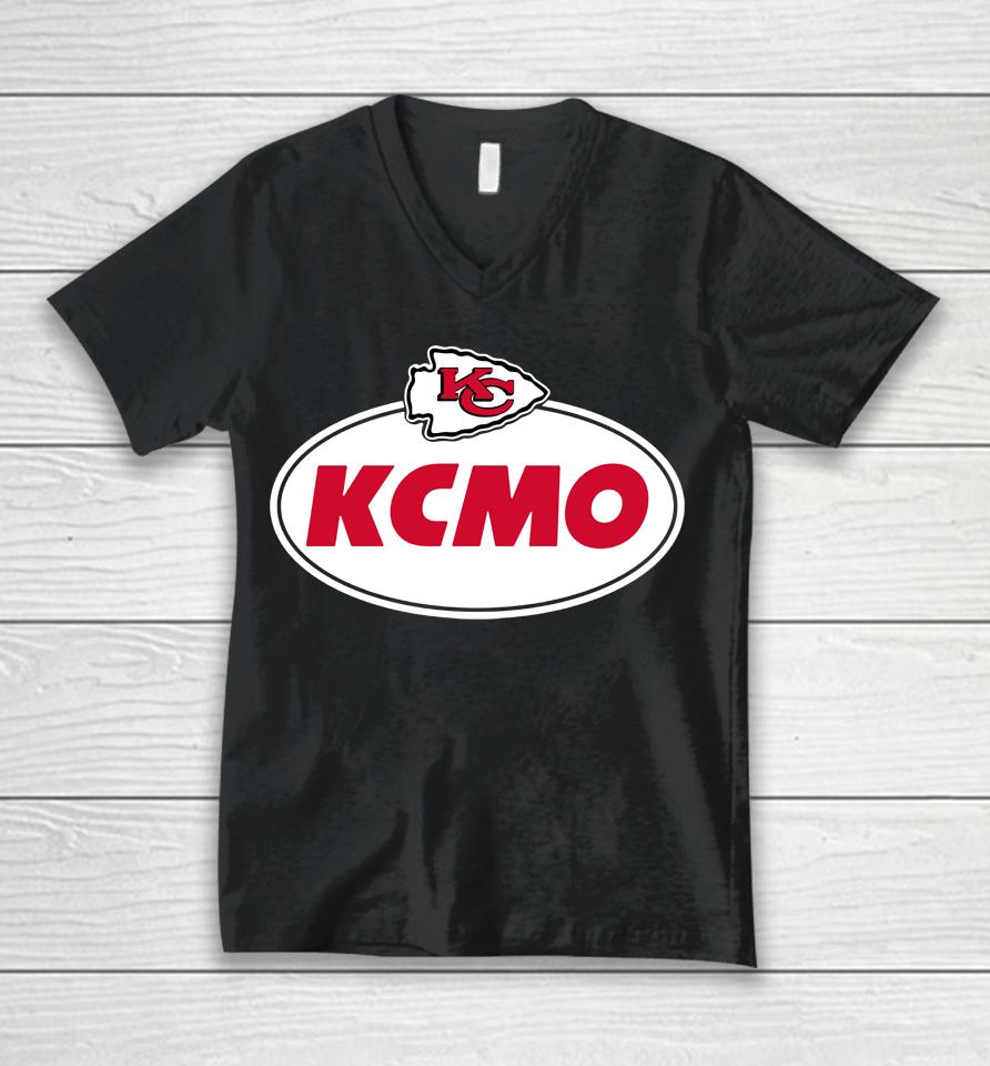 Kansas City Chiefs Nfl Hometown Collection Kcmo Red Unisex V-Neck T-Shirt