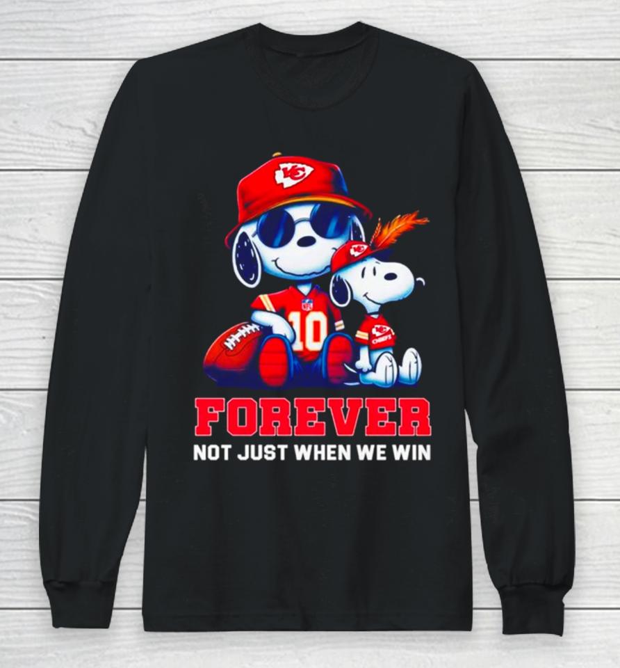 Kansas City Chiefs Snoopy Forever Not Just When We Win Long Sleeve T-Shirt