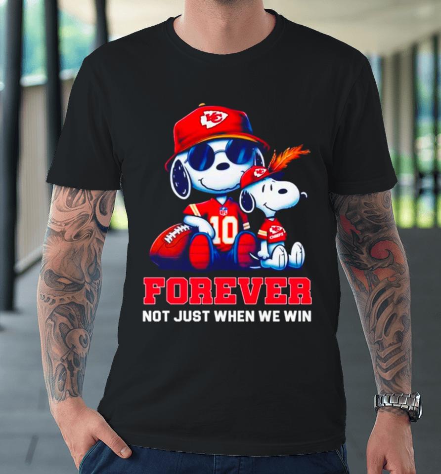 Kansas City Chiefs Snoopy Forever Not Just When We Win Premium T-Shirt