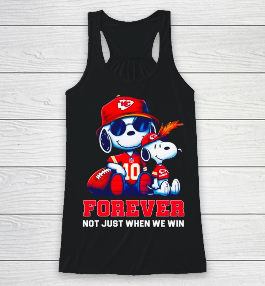 Kansas City Chiefs Snoopy Forever Not Just When We Win Racerback Tank