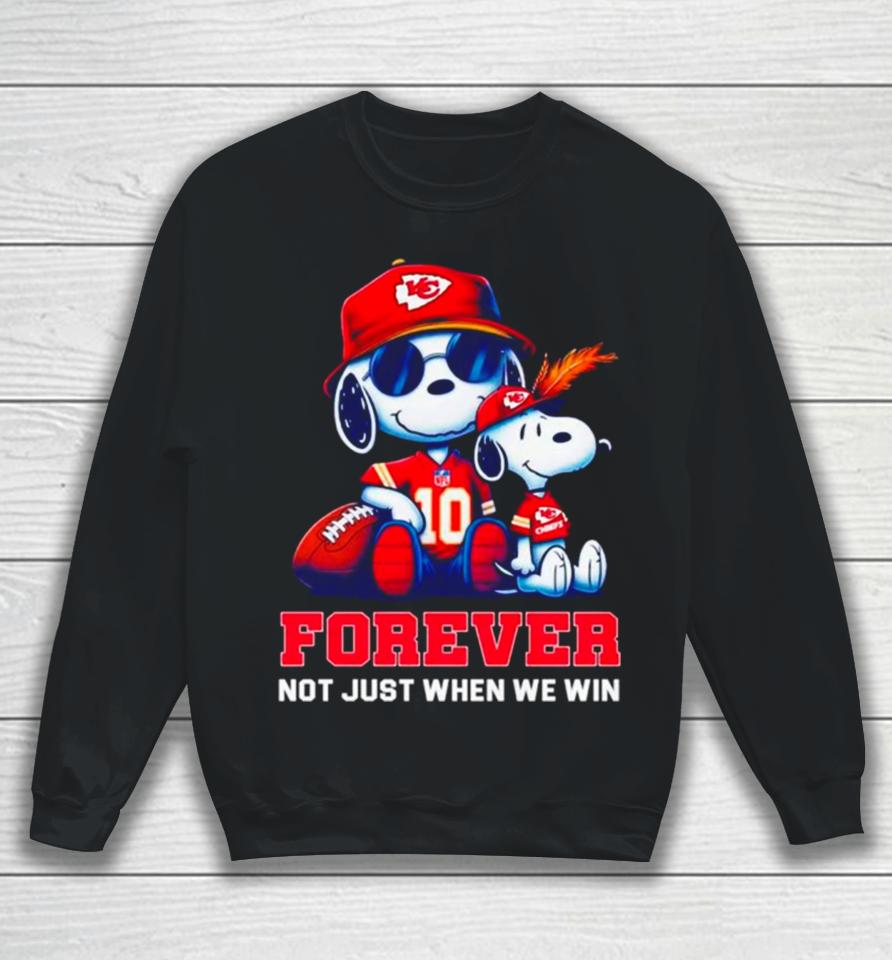 Kansas City Chiefs Snoopy Forever Not Just When We Win Sweatshirt