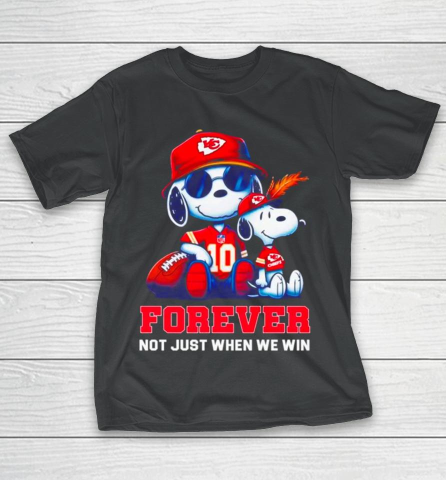 Kansas City Chiefs Snoopy Forever Not Just When We Win T-Shirt