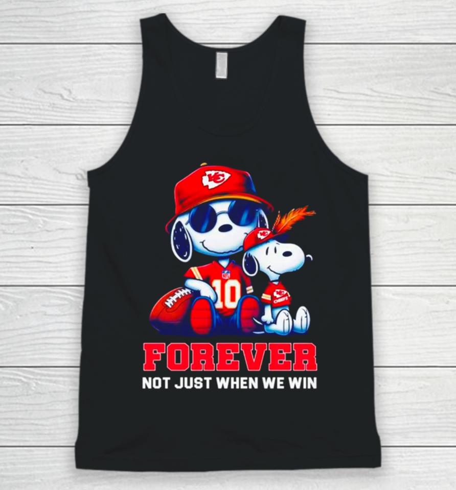 Kansas City Chiefs Snoopy Forever Not Just When We Win Unisex Tank Top